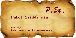 Pakot Szidónia névjegykártya